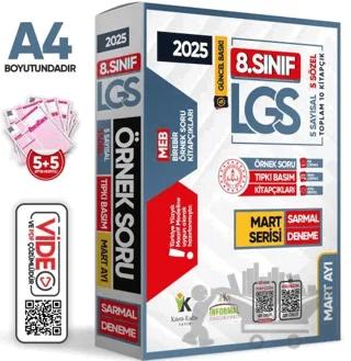 2025 8. Sınıf LGS Mart Ayı MEB Örnek Soru Tıpkı Basım 5li Sarmal Deneme Paketi Video/PDF Çözümlü