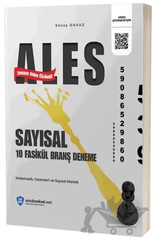 ALES Sayısal 10 Branş Deneme Video Çözümlü – Savaş Davaz – Sorubankası Net Yayınları kitap kapağı