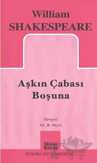 Aşkın Çabası Boşuna – William Shakespeare – Mitos Boyut Yayınları kitap kapağı