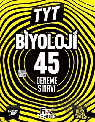 2024 TYT Biyoloji 45 Denemeleri – İbrahım Çakır – Fix Yayınları kitap kapağı