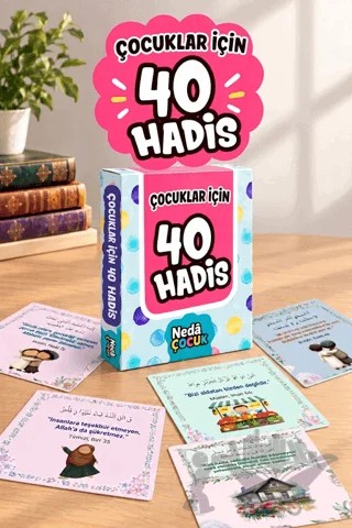Çocuklar için 40 Hadis Kartı – Abdullah Yıldırım – Neda Çocuk kitap kapağı