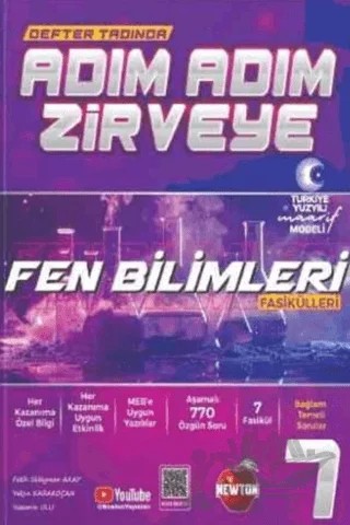 7. Sınıf Fen Bilimleri Fasikülleri Adım Adım Zirveye Konu Anlatımlı – Fatih Süleyman Akay, Yalçın Karakoçan, Yasemin Ulu – Newton Yayınları kitap kapağı