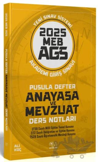 CBA Yayınları 2025 MEB-AGS Anayasa ve Mevzuat Pusula Defter Ders Notları