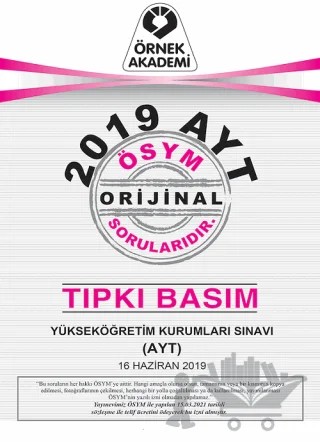 2019 AYT ÖSYM Orjinal Soruları Tıpkı Basım – Kolektif – Örnek Akademi kitap kapağı