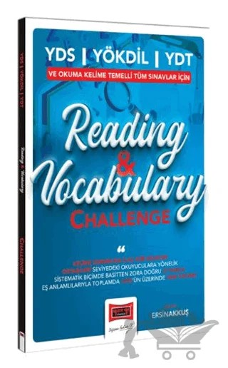 YDS YÖKDİL YDT ve Okuma Kelime Temelli Tüm Sınavlar İçin Reading And Vocabulary Challenge – Ersin Akkuş – Yargı Yayınevi kitap kapağı