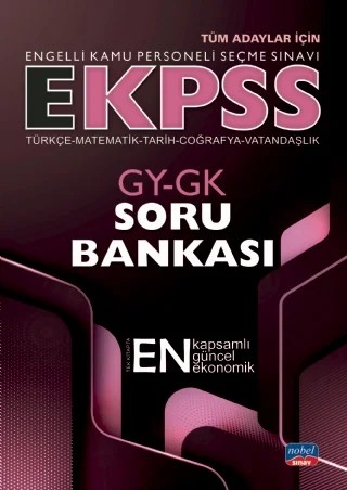 E-KPSS GY-GK SORU BANKASI / Türkçe-Matematik-Tarih-Coğrafya-Vatandaşlık – Komisyon – Nobel Sınav kitap kapağı