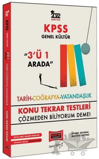 Yargı Yayınları 2022 KPSS Genel Kültür 3'ü 1 Arada Konu Tekrar Testleri