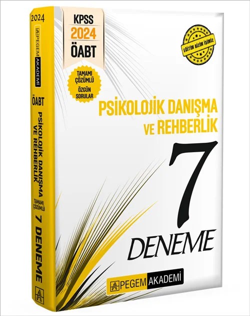 2024 KPSS ÖABT Psikolojik Danışma ve Rehberlik Öğretmenliği Tamamı Çözümlü 7 Deneme – Pegem Akademi Yayıncılık kitap kapağı