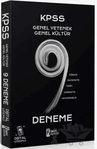 KPSS Genel Yetenek Genel Kültür 9 Deneme Dijital Çözümlü İsem Yayınları