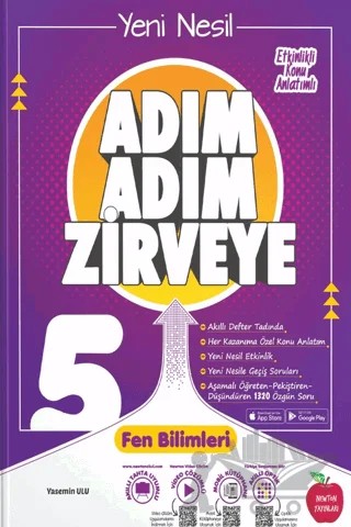 5. Sınıf Adım Adım Zirveye Fen Bilimleri Soru Bankası – Yasemin Ulu – Newton Yayınları kitap kapağı