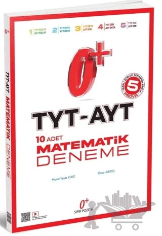 TYT AYT Matematik Sıfır Pozitif 10 Deneme – Onur Arıtıcı, Murat Yaşar Kurt – Sıfır Pozitif Yayınları kitap kapağı