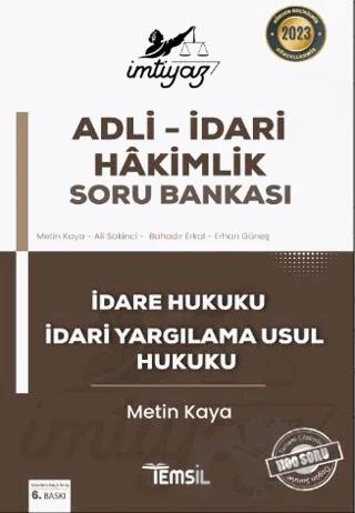 İmtiyaz İdare Hukuku- İdari Yargılama Usul Hukuku Soru Bankası – Metin Kaya – Temsil Kitap kitap kapağı