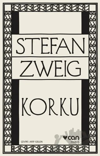Korku – Stefan Zweıg – Can Yayınları kitap kapağı