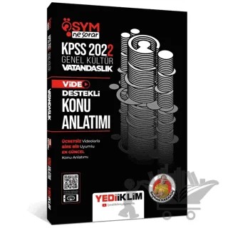 2022 KPSS Genel Kültür ÖSYM Ne Sorar Vatandaşlık Video Destekli Konu Anlatımı – Reyhani Karakoç – Yediiklim Yayınları kitap kapağı