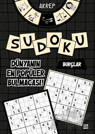Burçlar Sudoku – Akrep (Kalem Hediyeli) – Kolektif – Dokuz Yayınları kitap kapağı