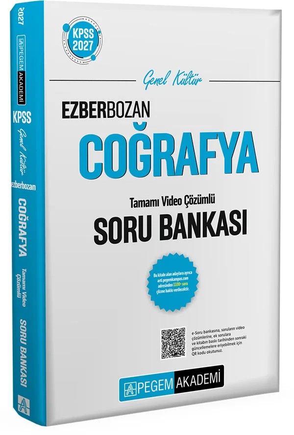 2027 KPSS Genel Kültür Ezberbozan Coğrafya Soru Bankası – Ezberbozan Coğrafya Soru Bankası – Pegem Akademi Yayıncılık kitap kapağı