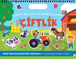Çıkartmalarla Bitmeyen Eğlence - Çiftlik – Kolektif – İndigo Çocuk kitap kapağı