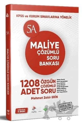 KPSS ve Kurum Sınavları 5A Maliye Soru Bankası Çözümlü