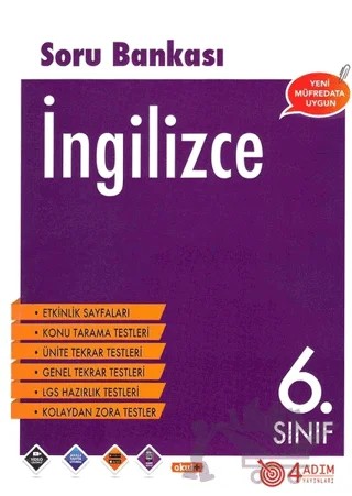 6. Sınıf İngilizce Soru Bankası – Özlem Özay – 4 Adım Yayınları kitap kapağı