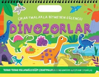 Çıkartmalarla Bitmeyen Eğlence - Dinozorlar – Kolektif – İndigo Çocuk kitap kapağı