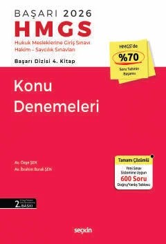BAŞARI – HMGS Konu Denemeleri – Özge Şen, İbrahim Burak Şen – Seçkin Yayıncılık kitap kapağı