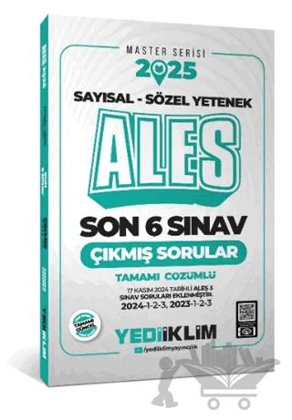 2025 ALES Master Serisi Sayısal - Sözel Yetenek Tamamı Çözümlü Son 6 Sınav Çıkmış Sorular (ALES 3 Dahil)