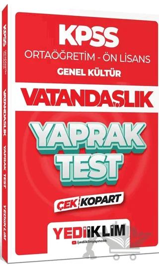 2024 KPSS Ortaöğretim - Ön Lisans Genel Kültür Vatandaşlık Çek Kopart Yaprak Test