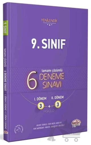 9. Sınıf Tamamı Çözümlü 6 Fasikül 3+3 Deneme Sınavı – Kolektif – Editör Yayınevi kitap kapağı