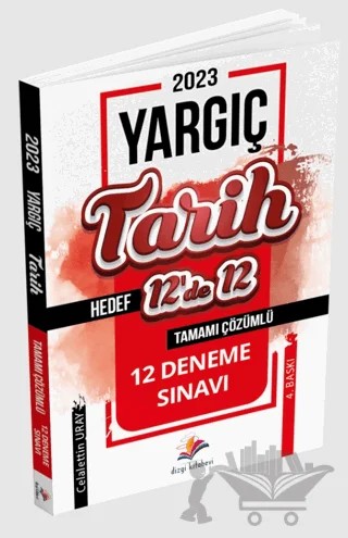 Tarih Hedef 12’de 12 Çözümlü 12 Deneme Sınavı – Celalettin Uray – Dizgi Kitap kitap kapağı