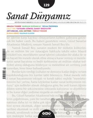 Sanat Dünyamız İki Aylık Kültür ve Sanat Dergisi Sayı: 129