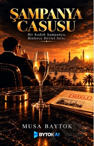Şampanya Casusu – Musa Baytok – Bytok AI Yayınları kitap kapağı