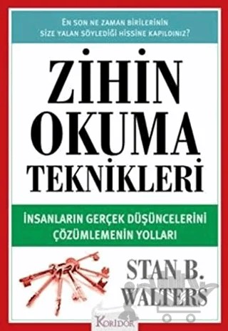Zihin Okuma Teknikleri – Stan B. Walters – Koridor Yayıncılık kitap kapağı