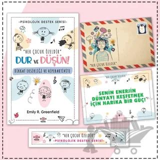 Çocuklar İçin Psikolojik Destek Serisi - Çocuklarda Dikkat Eksikliği ve Hiperaktivite - Kartpostal ve Ayraç