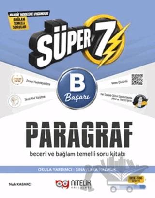 7. Sınıf Paragraf B Süper Beceri ve Bağlam Temelli Soru Kitabı – Nuh Kabakcı – Nitelik Yayınları kitap kapağı