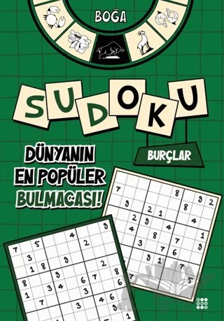 Burçlar Sudoku – Boğa (Kalem Hediyeli) – Kolektif – Dokuz Yayınları kitap kapağı