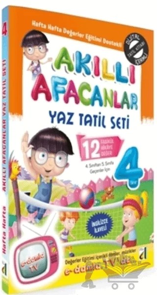 4. Sınıf Akıllı Afacanlar Yaz Tatil Kitabı – Mehmet Bozcan – Damla Yayınevi kitap kapağı