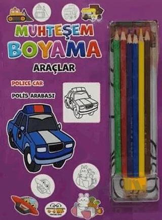 Muhteşem Boyama - Araçlar + 6lı Boya Kalemi