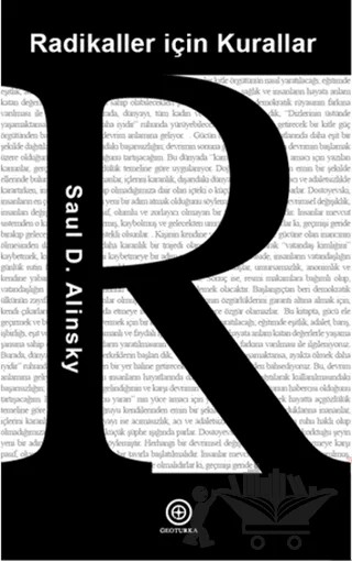 Radikaller İçin Kurallar – Saul D. Alinsky – Geoturka kitap kapağı