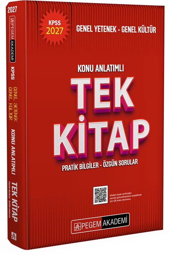 2027 KPSS Genel Yetenek Genel Kültür Konu Anlatımlı Tek Kitap – Kamu Personel Seçme Sınavı – Pegem Akademi Yayıncılık kitap kapağı