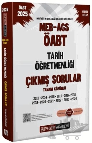 2025 MEB-AGS-ÖABT Tarih Öğretmenliği Çıkmış Sorular – Kollektif – Pegem Akademi Yayıncılık kitap kapağı