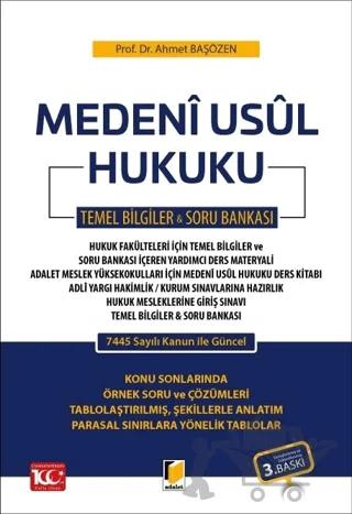 Medeni Usul Hukuku Temel Bilgiler - Soru Bankası