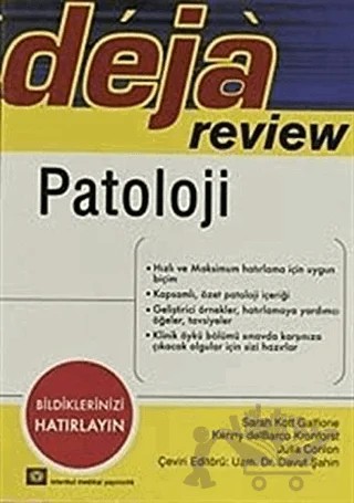 Deja Review - Patoloji – Julia Conlon, Kenny Kronforst, Sarah Kott Galfione – İstanbul Tıp Kitabevi kitap kapağı