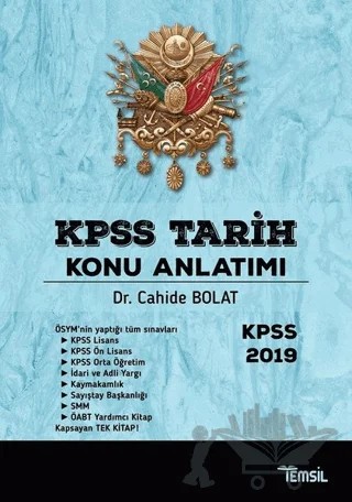KPSS Tarih Konu Anlatımı 2019 – Cahide Bolat – Temsil Kitap kitap kapağı
