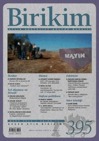 Birikim Aylık Sosyalist Kültür Dergisi Sayı: 395