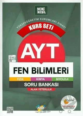 AYT Fen Bilimleri Kurs Seti Soru Bankası – Kolektif – Fdd Yayınları kitap kapağı