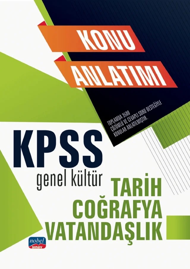 KPSS Genel Kültür - Tarih - Coğrafya - Vatandaşlık / Konu Anlatımı – Komisyon – Nobel Sınav kitap kapağı