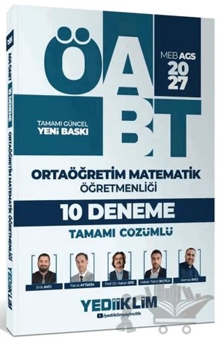 2027 MEB AGS ÖABT Ortaöğretim Matematik Öğretmenliği Tamamı Çözümlü 10 Deneme – Enis Avcı, Faruk Aytekin, Hakan Efe, Hakan Tahiri Mutlu, Kemal Avcı – Yediiklim Yayınları kitap kapağı