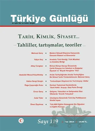 Türkiye Günlüğü Dergisi Sayı: 119 – Cedit Neşriyat kitap kapağı