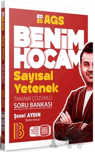 2026 AGS Sayısal Yetenek Tamamı Çözümlü Soru Bankası – Şenol Aydın – Benim Hocam Yayınları kitap kapağı