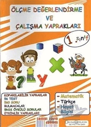 Ölçme Değerlendirme ve Çalışma Yaprakları 1. Sınıf – Seyfettin Sarı – Somut Yayınları kitap kapağı